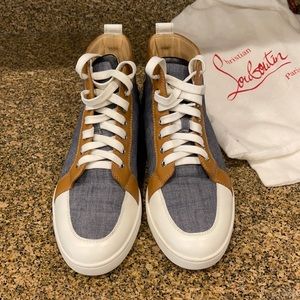 Men’s denim Orlato Flat Christian Louboutin sneakers